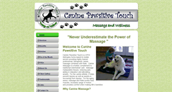 Desktop Screenshot of caninepawsitivetouch.com