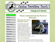 Tablet Screenshot of caninepawsitivetouch.com