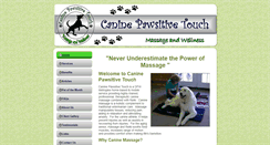Desktop Screenshot of caninepawsitivetouch.net